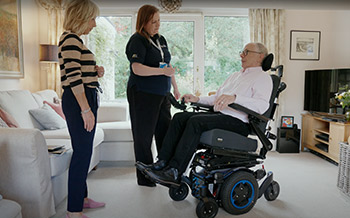 Mobility Solutions employee doing a home demo.