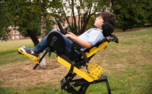 Boy using Kameleon power tilt