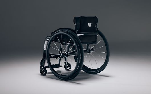 Veypr wheelchair angled back view