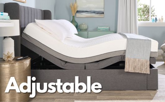 Adjustable bed with back and leg raised