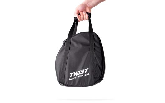 Klaxon Twist R power add-on inside a carry bag