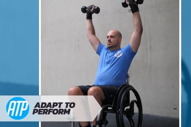 Lifting weights whilst in wheelchair