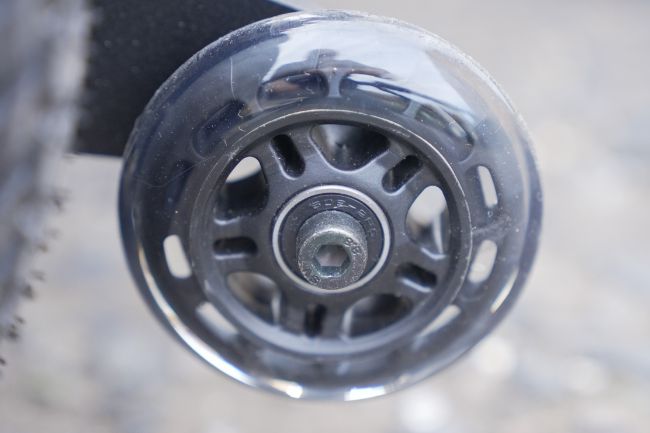 Close up of wheel castor