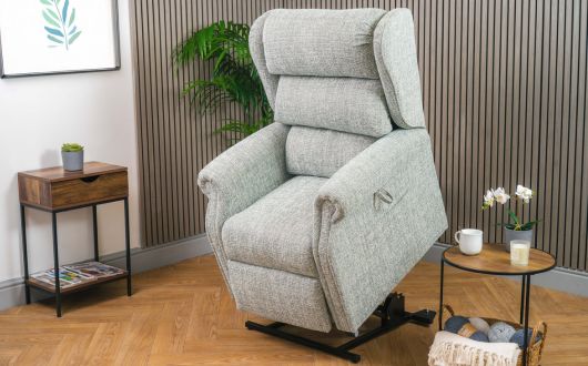 Recliner elevated for transfers