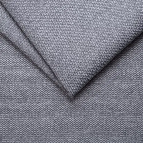 A close-up view of folded grey textured fabric with a subtle woven pattern, featuring two overlapping layers on a flat surface—an elegant showcase of the Dallux Nevis collection’s refined craftsmanship.